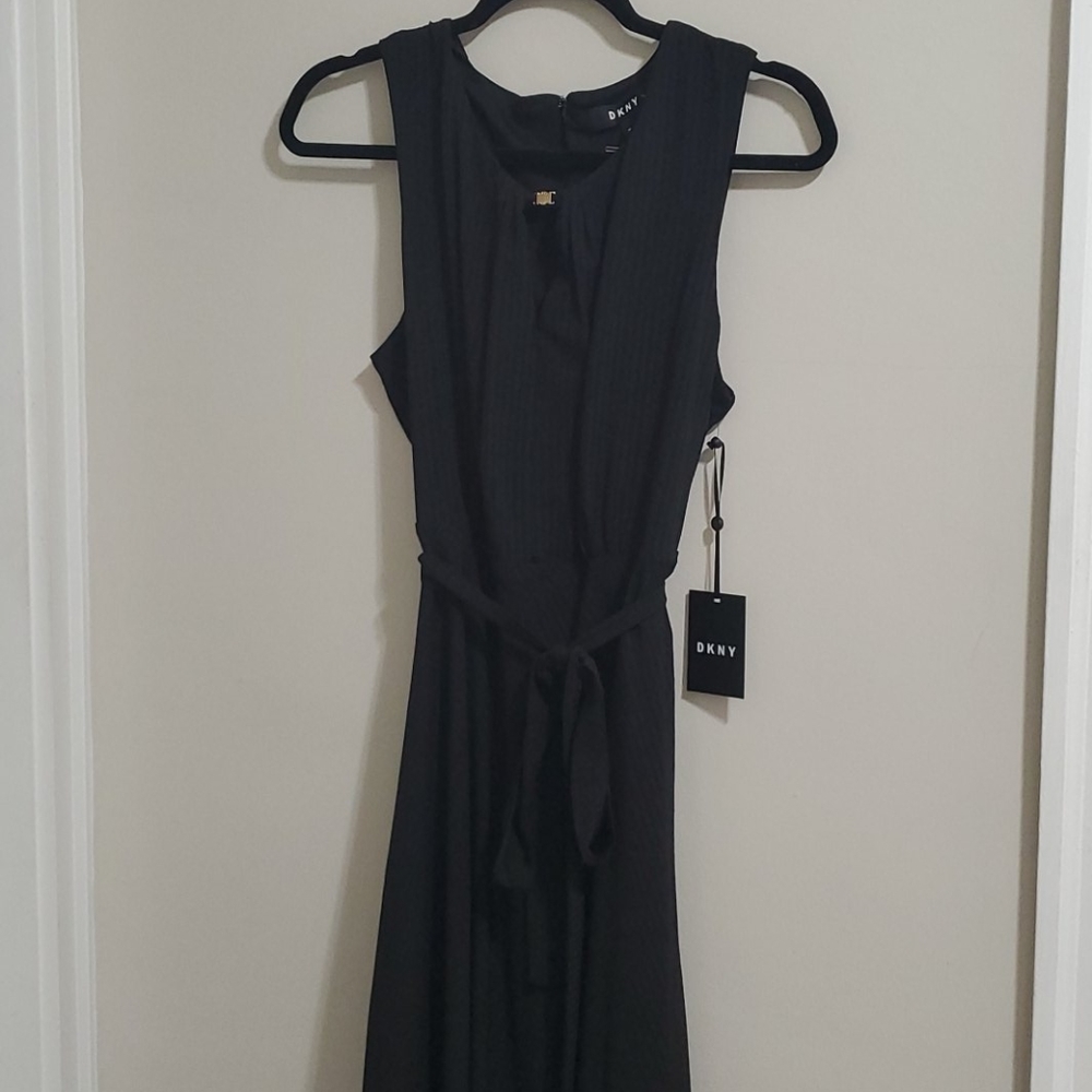 DKNY Black Fit and Flare Dress